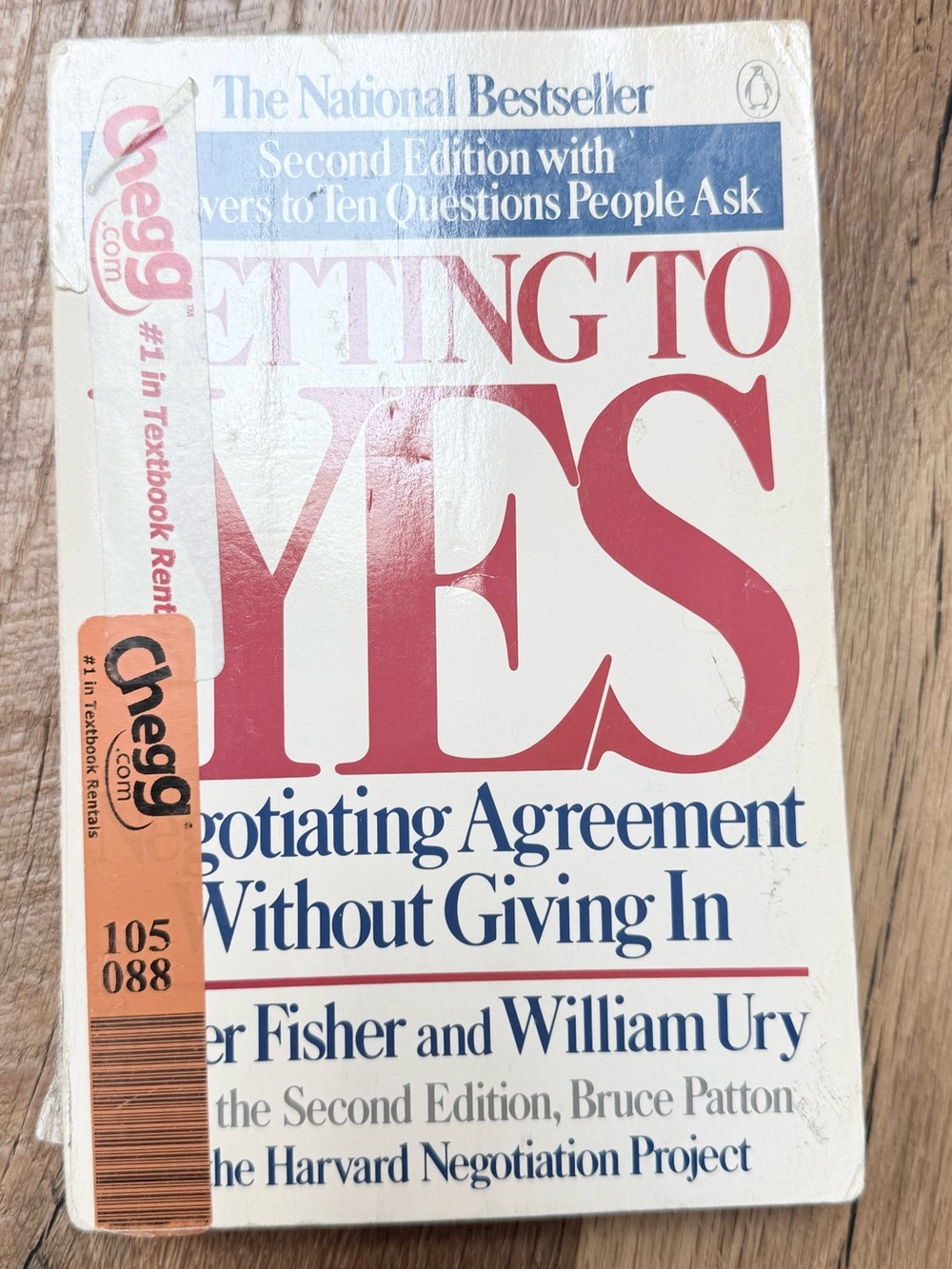 Original Penguin White Book Cover with Red Title and Blue Text
